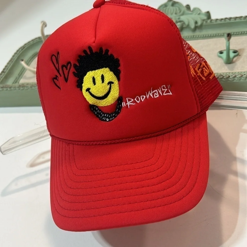 Brand New ROD WAVE merch For The Fans Red Trucker Hat adult one size hat